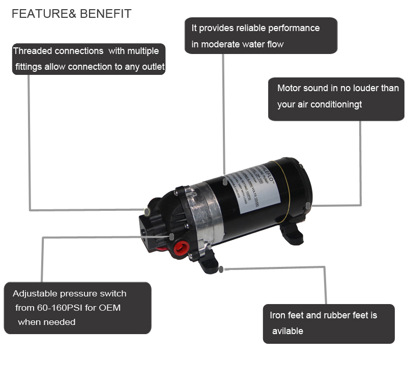 Whaleflo 12V high pressure water pump