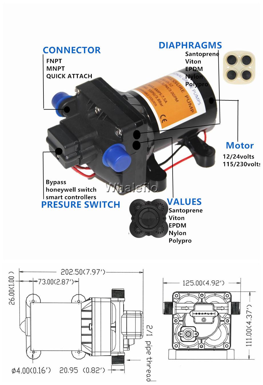 55psi 12V DC pump