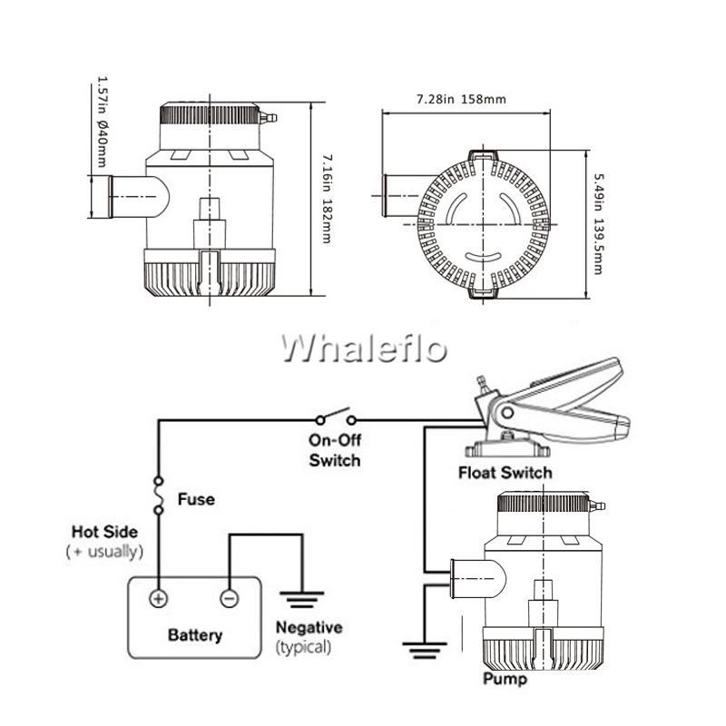 Whaleflo 3000GPH boat bilge pump