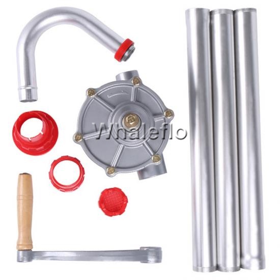 Hand Crank Pump Aluminum Alloy Manual Oil Pump Inlet 32mm Outlet 25mm